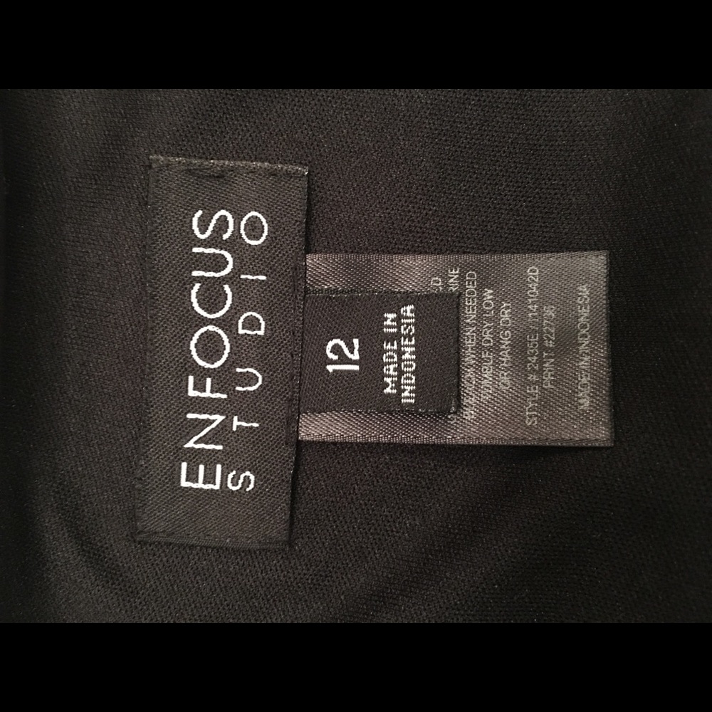 Enfocus Studio Black and Tan Polka Dot Midi Dress - Picture 4 of 4